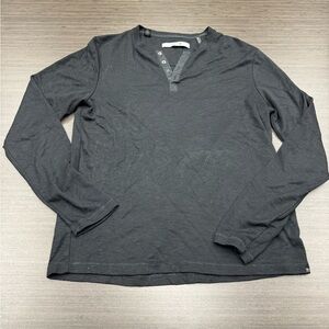 Joe's Jeans Black Henley Shirt